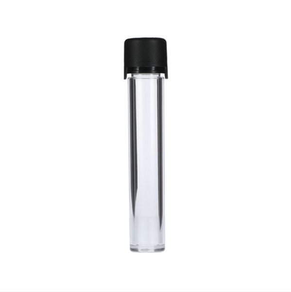 100mm Clear PET Chubby Gorilla Aviator CR Tube Flat Bottom Black Tamper Evident Break-Off Band Closure