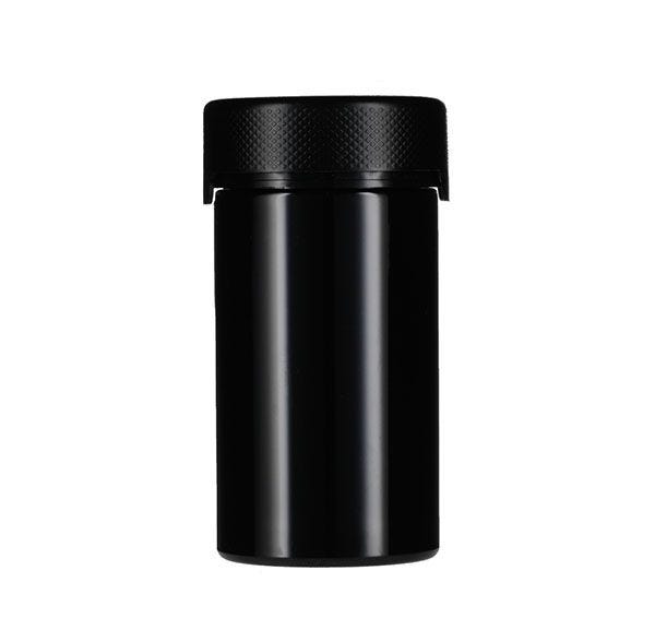  5oz (150cc) Black PET Chubby Gorilla Aviator CR Jar Black Tamper Evident Break-Off Band Closure 
