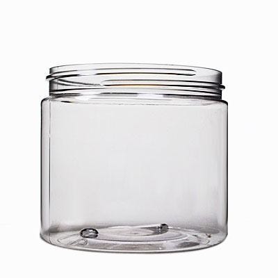 16oz (473ml) Clear PET Wide Mouth Round Plastic Jar - 89-400 Neck