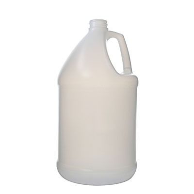 1Gallon (128oz) Natural HDPE Taper Top Round Plastic Jug - 38-400 Neck