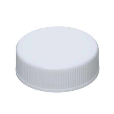 33-400 White Rib Side Matte Top PP Plastic (CT) Cap - PE Foam