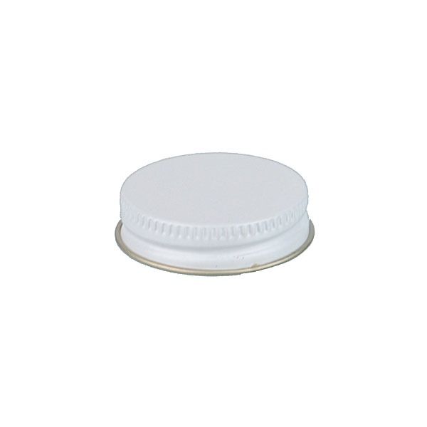 38-400 White Metal Screw Cap With Plastisol Liner