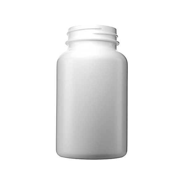 225cc (7.6oz) White HDPE Wide Mouth Packer Round - 45-400 Neck