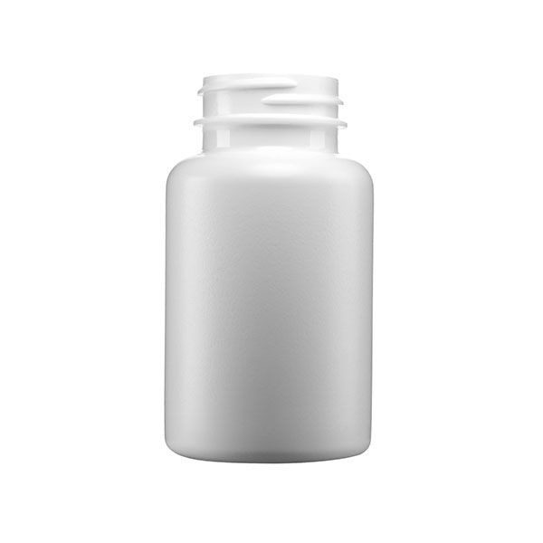 150cc (5.07oz) White HDPE Wide Mouth Packer Round - 38-400 Neck
