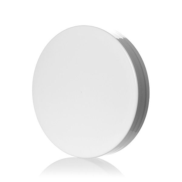 89-400 White Smooth Side Smooth Top Plastic Cap (CT) - Unlined