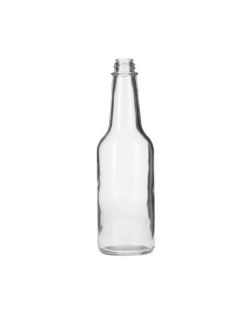 10oz (300ml) Flint (Clear) Glass Woozy Sauce Bottle Round - 24-414 Neck