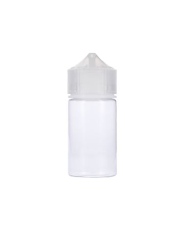 60ml Clear PET Chubby Gorilla Mini Unicorn Bottle With Natural CR Tamper Evident Break Off Band Closure