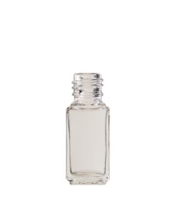 0.125oz Flint Square Glass Bottle - 13-415 Neck