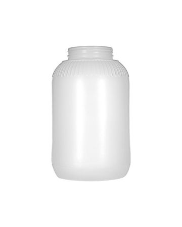 Hudson Exchange 1 Gallon F-Style Plastic Jug with Cap, HDPE, Natural, 6 Pack