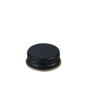 24-400 Black Metal Screw Cap With Plastisol Liner