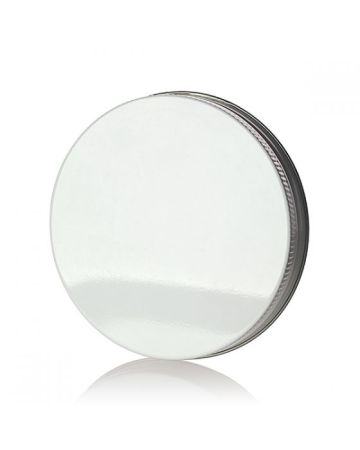 89-400 White Threads and Knurled Edge Metal Cap - Pulp and Foil Liner