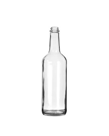750ml (25.4oz) Flint Glass Classic Liquor Bottle Round - 28-405 Neck