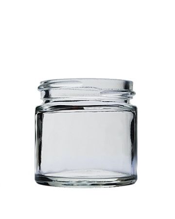 1oz Clear Straight Sided Glass Jar Food Contact Safe