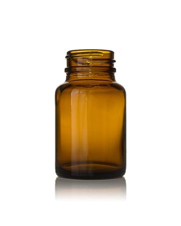 60cc Amber Wide Mouth Round Glass Bottle