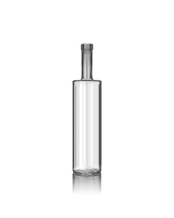 750ml Flint (Clear) Glass Chicago Spirits Bottle Bar Top Round - 18.5mm Neck