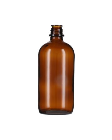 16oz (480ml) Amber Glass Pour Out Round - 28-430 Neck