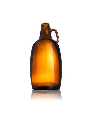 64oz Amber Glass Sierra Growler Bottle - 38-405 Neck