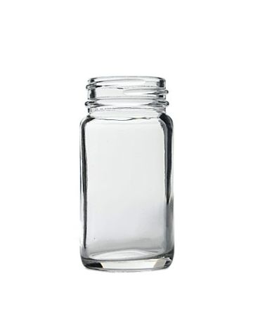 2oz (60ml) Flint Glass Sample Round Jar - 38-400 Neck