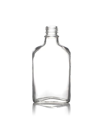 16oz (480ml) Natural Tall Square Plastic Juice Bottle - 38-400 Tamper  Evident (TE) Neck