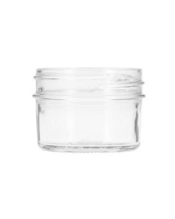 6oz (180ml / 0.5lb) Flint (Clear) Glass Wide-Mouth Honey Jar