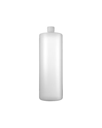  32oz (960ml) Natural HDPE Cylinder Round Plastic Bottle - 28-410 Neck  Finish