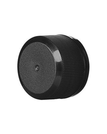 28-350 Black Rib Side Stipple Top PP Tamper-Evident Closure