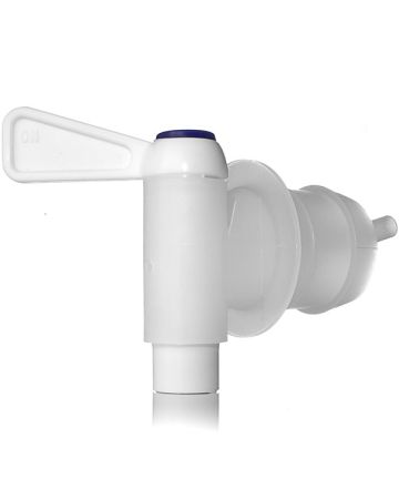 12mm White and Natural PP SmoothFlow Tap - 1.6mm Flange