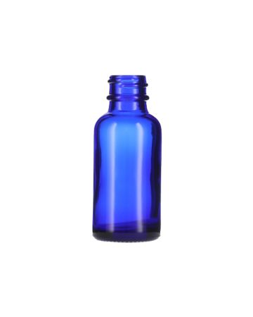 1oz cobalt blue Boston Round glass bottle