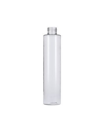 6.76oz (200ml) Clear PET 30% PCR Tubo Slim Cylinder Round Plastic Bottle - 24-410 Neck (Recycled Plastic)