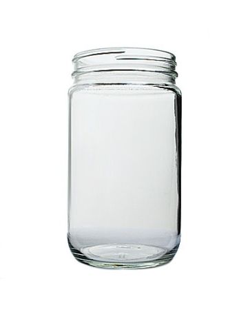 32oz Flint Glass Cream Jar