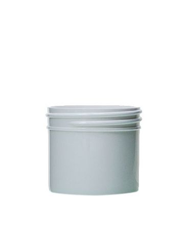 2oz White Straight-SIded Plastic Jar