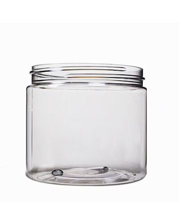 8.4oz (252ml) Clear PET Spice Round Plastic Jar - 53-485 Neck