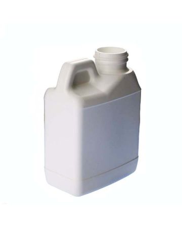 4oz White F-Style with Handle Rectangular Plastic Bottle - 24-400 Neck