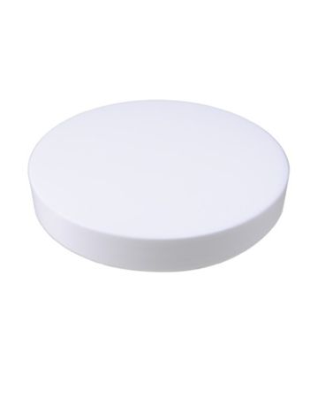 110-400 White Smooth Side Smooth Top Plastic (CT) Cap - F217