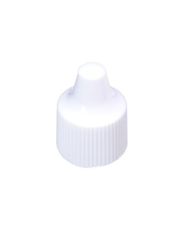 15mm White Extended Dropper Tip Plastic Cap