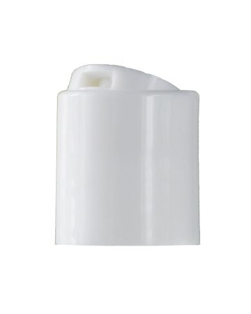 20-410 White Smooth Top Disc Top Plastic Cap (0.270" Orifice)