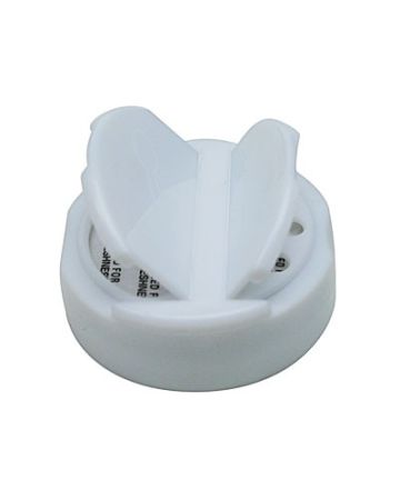 53-485 White Smooth Top Flapper Plastic Cap