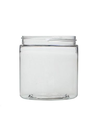 8oz clear wide mouth PET plastic jar