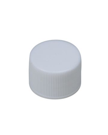 20-410 White Rib Side Matte Top Plastic (CT) Cap - PE Foam