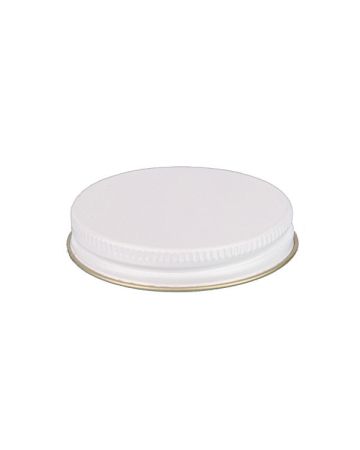 58-400 White Metal Screw Cap With Customizable Liner Options