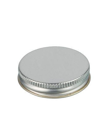 48-400 Silver Metal Screw Cap With Customizable Liner Options