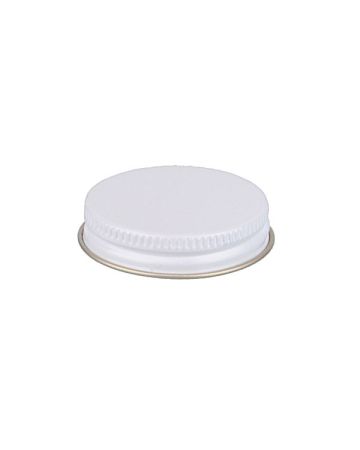 45-400 White Metal Screw Cap With Plastisol Liner