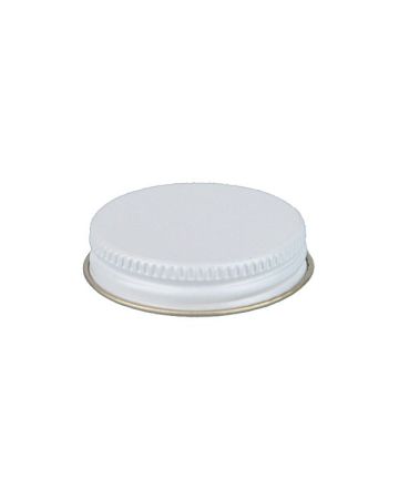 43-400 White Metal Screw Cap With Customizable Liner Options