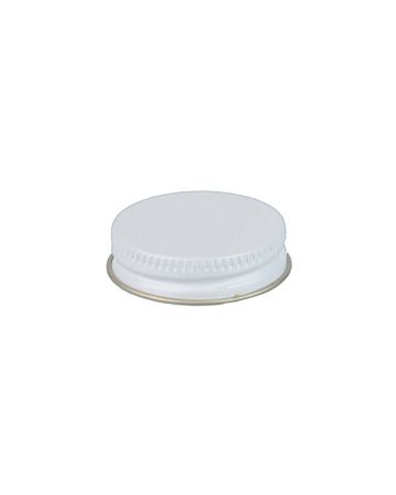 38-400 White Metal Screw Cap With Customizable Liner Options