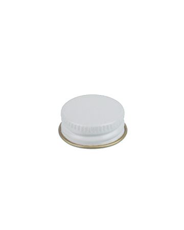 24-400 White Metal Screw Cap With Customizable Liner Options