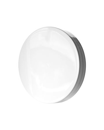 120-400 White Smooth Side Smooth Top Plastic (CT) Cap - F217