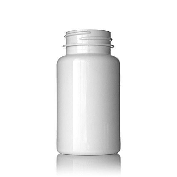 64 oz. White PET Square Pinch Grip-It Jar with 120/400 White Ribbed Cap  with F217 Liner