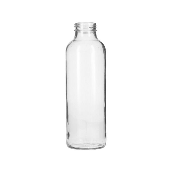 16oz  (480ml) Flint (Clear) Glass Beverage Bullet Round Bottle - 38-1768 Tamper Evident Neck