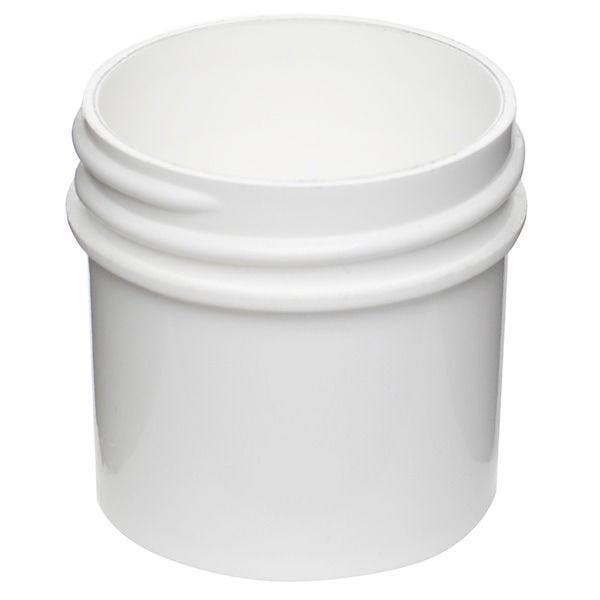 1oz (30ml) White PP Straight-Sided Jar Round - 43-400 Neck