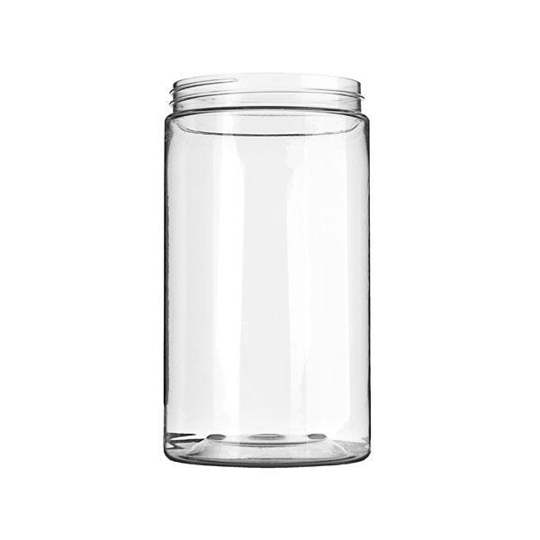 16 Oz Clear Plastic Mason Jars With Ribbed Liner Screw On Lids, Wide Mouth,  ECO, BPA